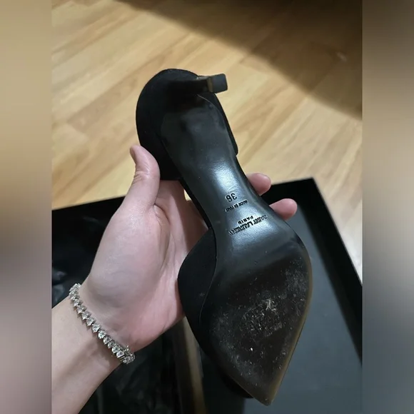 Yves Saint Laurent YSL black suede D'orsay heels size 36 - Picture 8 of 12